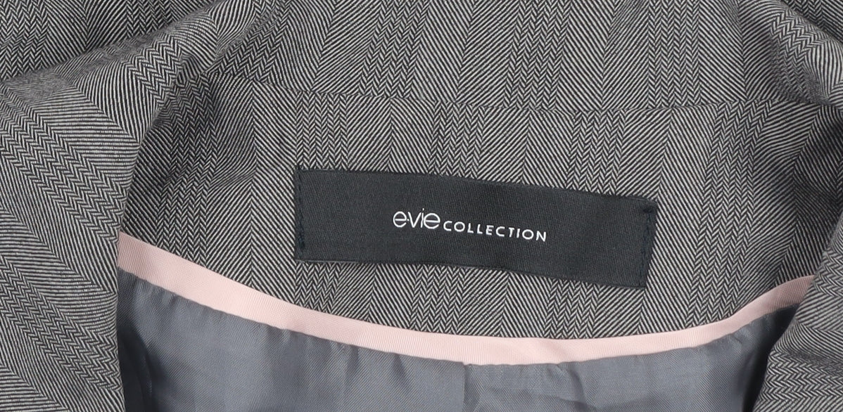 e-vie Women’s Grey Pinstripe Single-Breasted Blazer Size 18