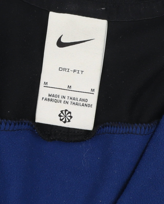 Nike Men's Blue Black Dri-FIT 1/4 Zip Track Jacket Size M