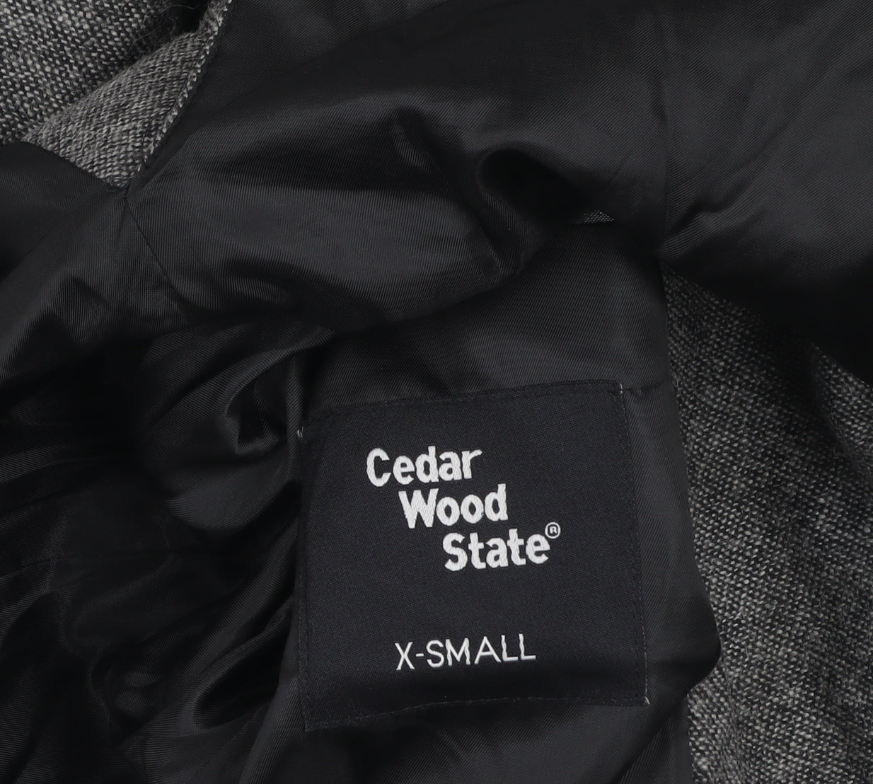 Cedar Wood State Men's Grey Herringbone Tweed Blazer XS