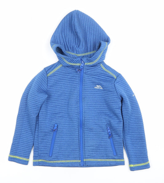 Boys UK Size 3-4 Years Trespass Blue Full Zip Hoodie