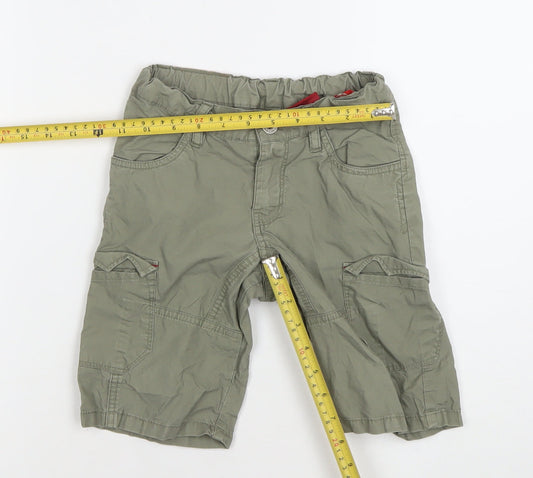 Levi's Boys Green Cargo Shorts 4 Years Twill Cotton Elastic Waist