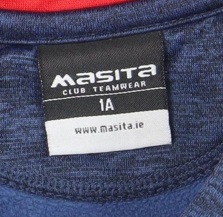 Masita Boys Blue 1/4 Zip GAA Kool Camps Hoodie 14 Years Graphic Print