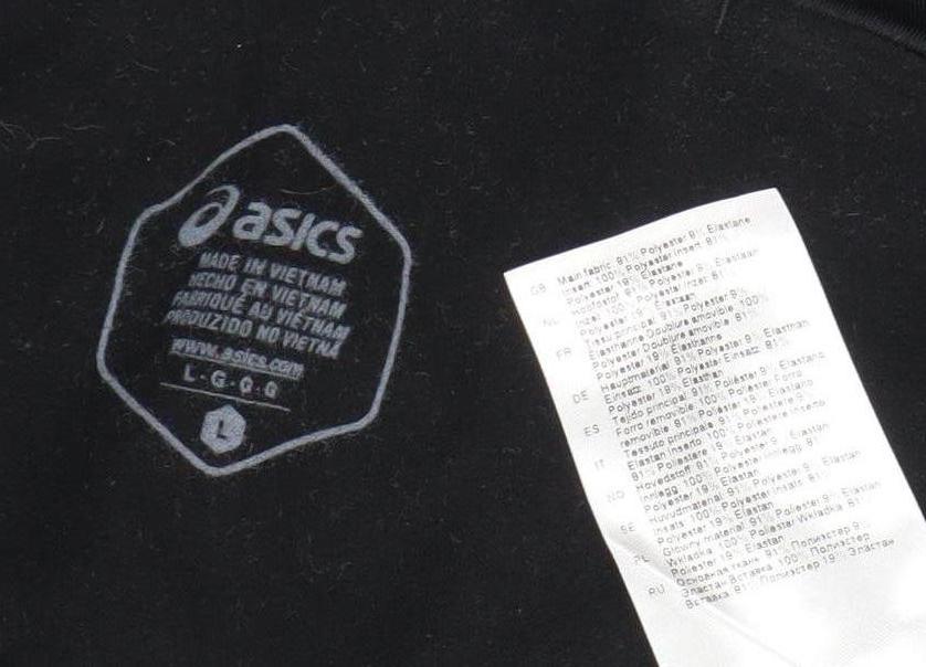 Asics Womens Black Slim Fit Reflective Running Leggings Size L