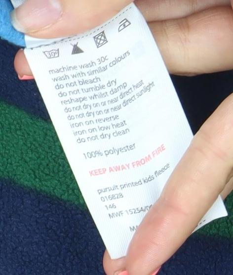 Mountain Warehouse Boys Navy Striped Fleece Hoodie 11-12 Years Half Zip