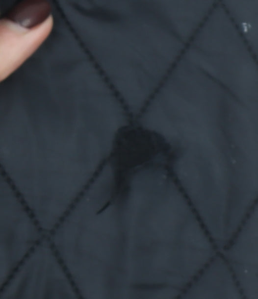 Barbour International Women's Black Quilted Mid-Length Jacket UK 8