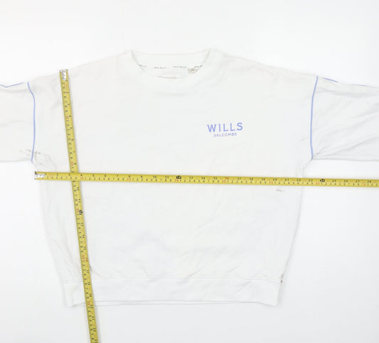 Womens UK Size 10 Jack Wills White Pullover Sweatshirt