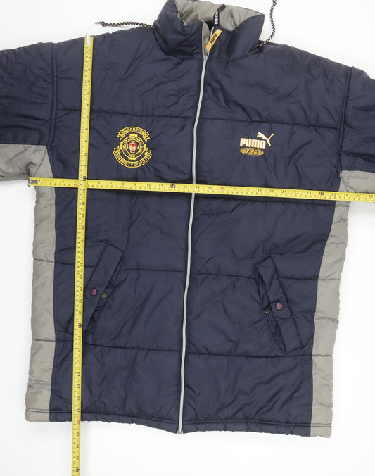 Mens UK Size XL PUMA Blue Puffer Jacket