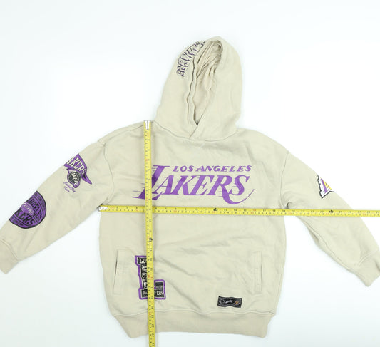 NBA Boys Beige Los Angeles Lakers Pullover Hoodie 11-12 Years Fleece Sweatshirt