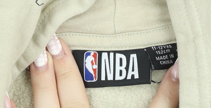 NBA Boys Beige Los Angeles Lakers Pullover Hoodie 11-12 Years Fleece Sweatshirt