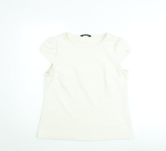 Dorothy Perkins Women’s Ivory Short Sleeve Stretch T-Shirt Size 14