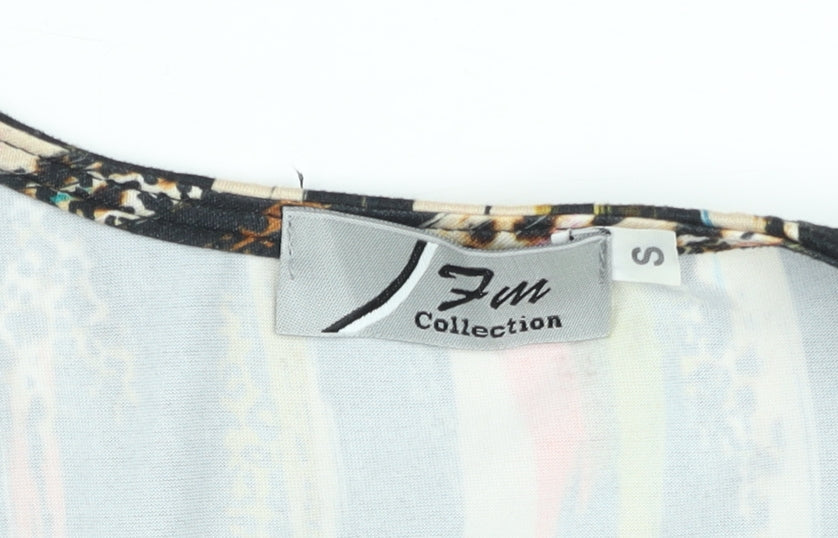 Fun Collection Women's Multicoloured V-Neck Long Sleeve Blouse Size S