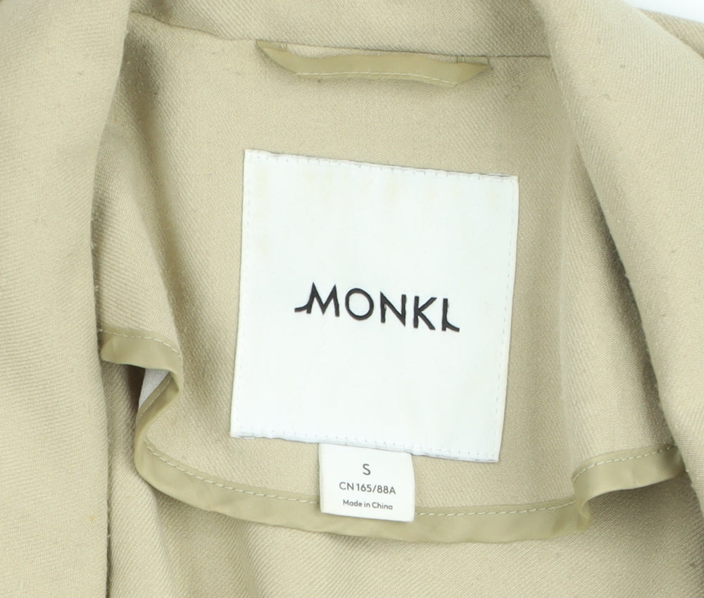 Womens UK Size S Monkl Beige Basic Jacket