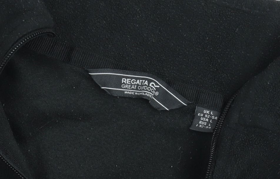 Mens UK Size L Regatta Black Henley Sweatshirt