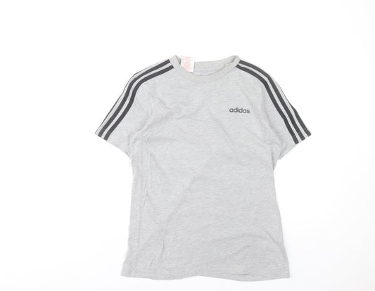 Boys UK Size 11-12 Years adidas Grey Basic T-Shirt