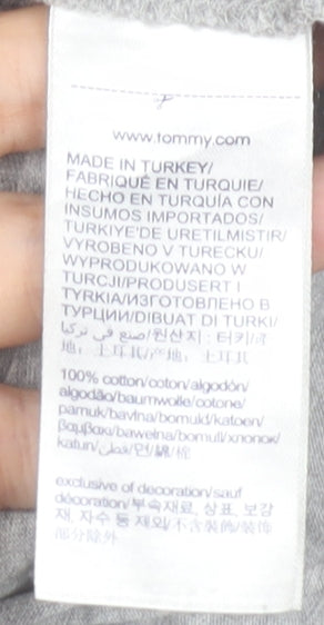 Tommy Hilfiger Men's Grey Crew Neck Organic Cotton T-Shirt XL