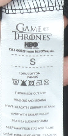Game of Thrones Men’s Black Cotton Short Sleeve Crew Neck T-Shirt Size S