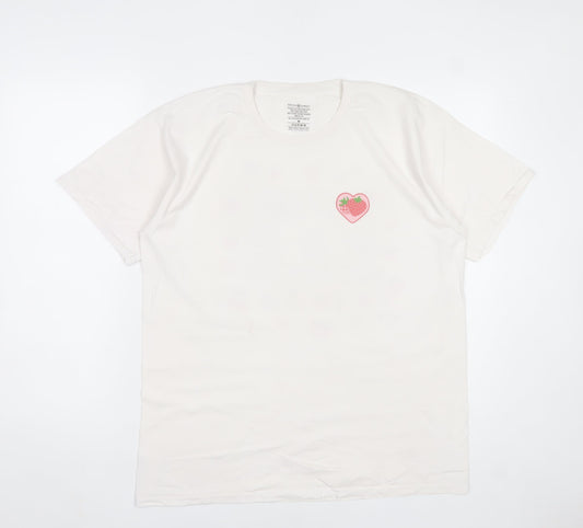 Daisy Street Women’s White Self Care Graphic T-Shirt Size 10 M
