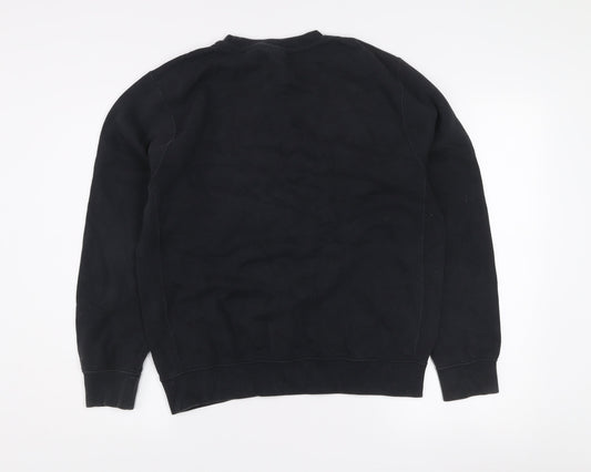 Nike Women's Black Small Pullover Sweatshirt Crew Neck Cotton Blend