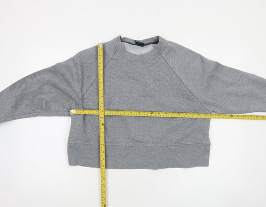 Nike Womens Grey Dri-FIT Pullover Sweatshirt Medium Athletic Fit