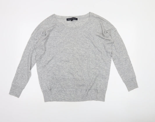 French Connection Women's Grey L Knit Crew Neck Pullover Jumper