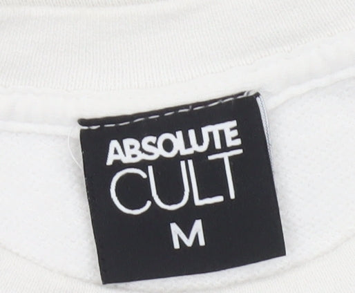 Absolute Cult Girls White Wicked Friends Graphic Pullover Sweatshirt M