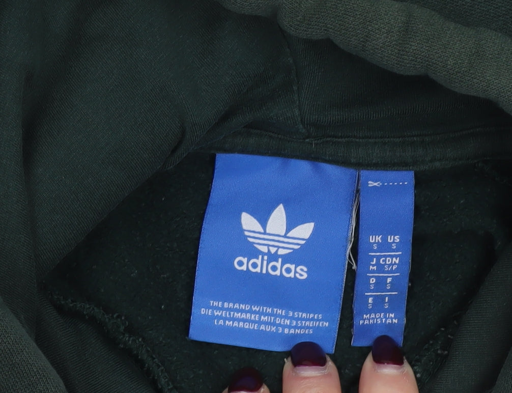 Mens UK Size S adidas Green Pullover Hoodie