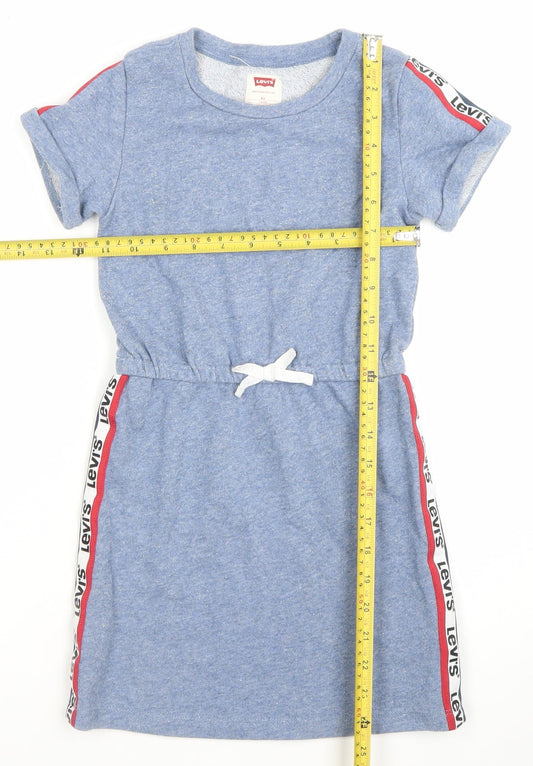 Levi's Girls Blue Short Sleeve T-Shirt Dress 6 Years Casual