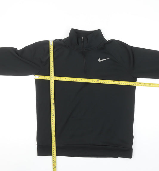 Nike Women's Black Dri-Fit 1/4 Zip Long Sleeve Running Top Size S