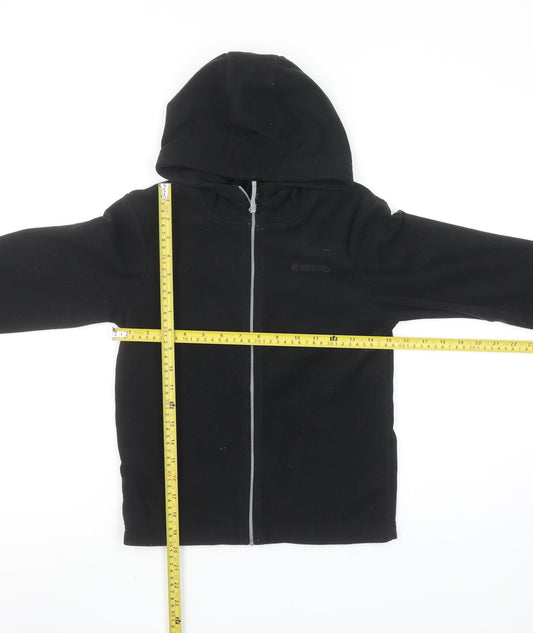 Mountain Warehouse Boys Black Fleece Full Zip Hoodie 9-10 Years