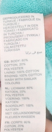 FatFace Girls Multicoloured Striped Hooded Towel Poncho 5-6 Years