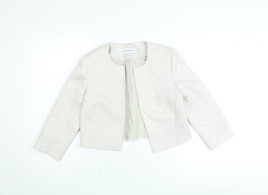 Fenn Wright Manson Women's Ivory Cropped Bouclé Jacket Size 10