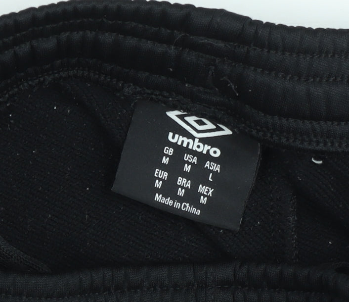 Umbro Men's Black M Slim Fit Track Pants with Zip Pockets
