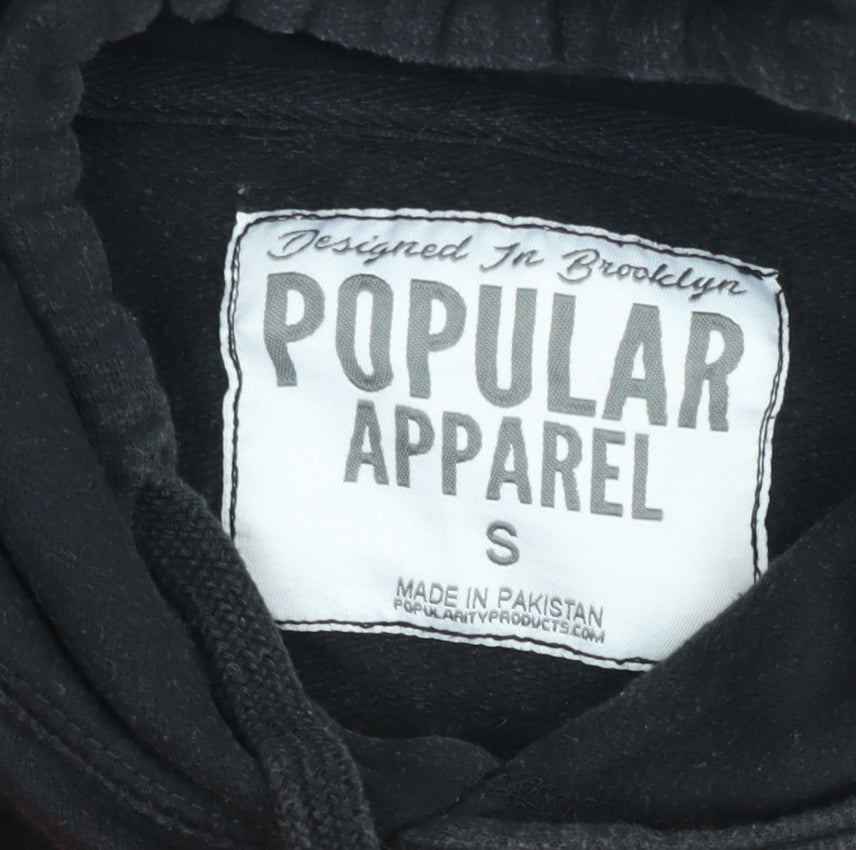 Popular Apparel Men's Black New York Hoodie Size S Pullover Fleece