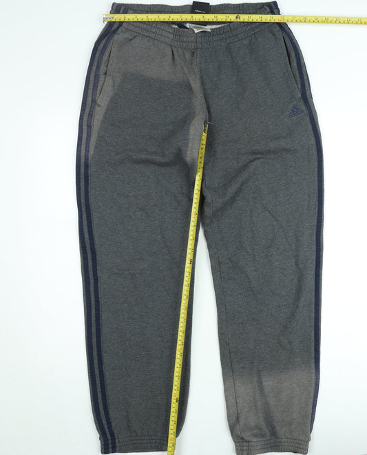 Adidas Mens Grey Jogger Trousers M Essentials Fleece Activewear