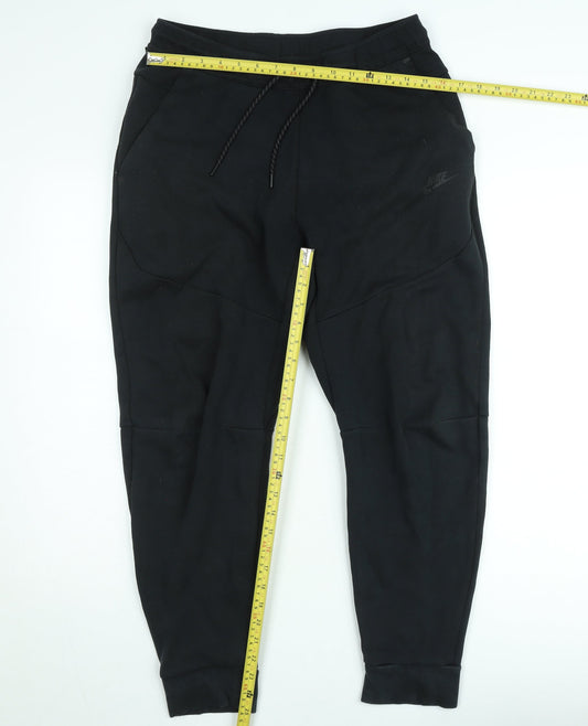 Nike Men's Black Fleece Jogger Trousers M Regular Fit Activewear