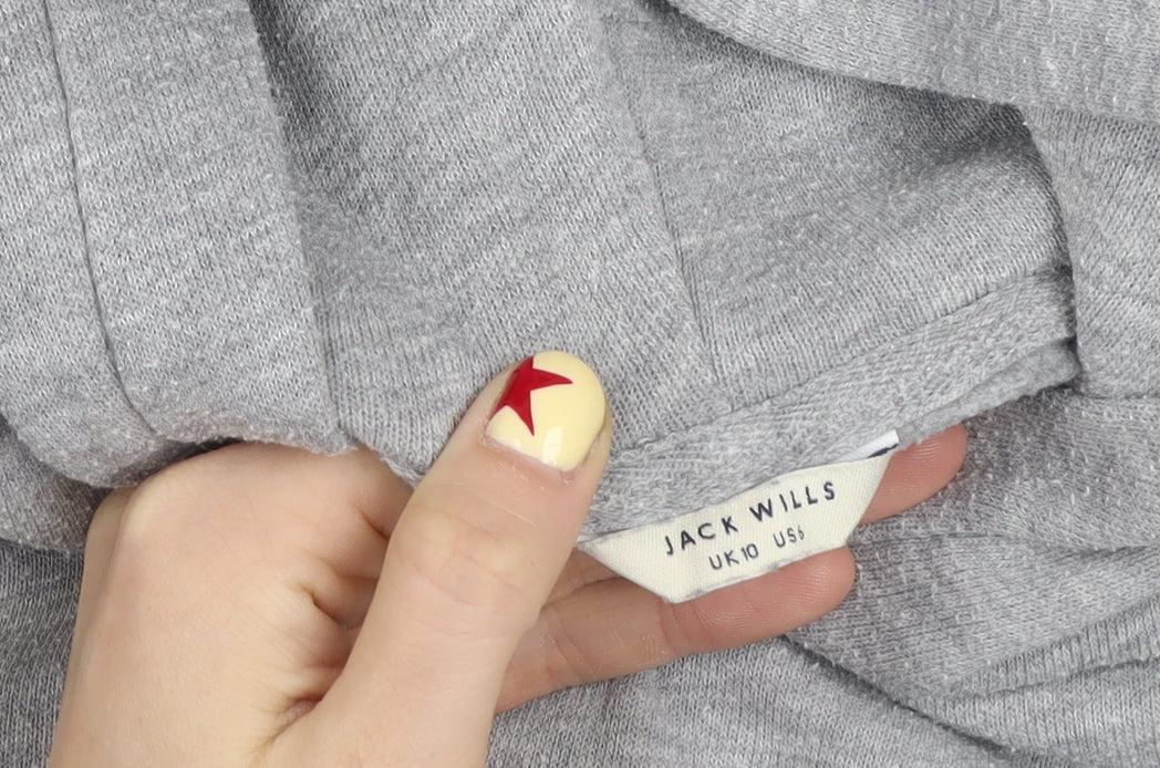 Girls UK Size 10 Years Jack Wills Grey Pullover Hoodie