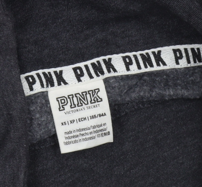 Victoria's Secret PINK Women's Grey Colourblock Pullover Sweatshirt XS