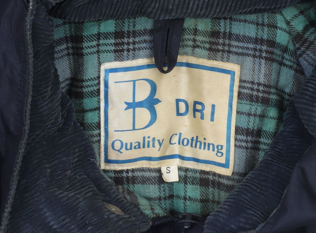 B Dri Men's Blue Parka Coat S Hooded Water Resistant Lined Jacket