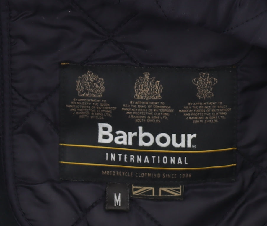 Barbour International Men’s Blue Quilted Jacket M Regular Fit