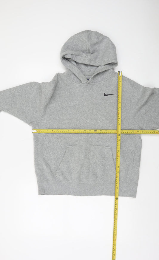 Nike Boys Grey XL Hoodie Pullover Cotton Blend Fleece Lined Sweatshirt