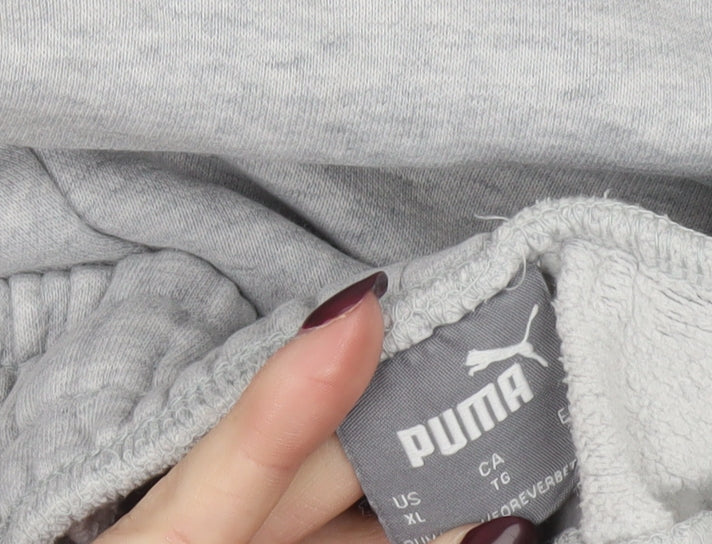 Puma Men's Grey XL Jogger Sweatpants with Logo