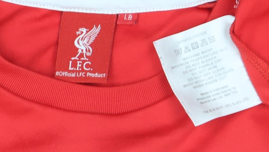 LFC Boys Red Short Sleeve Football Training T-Shirt Size L