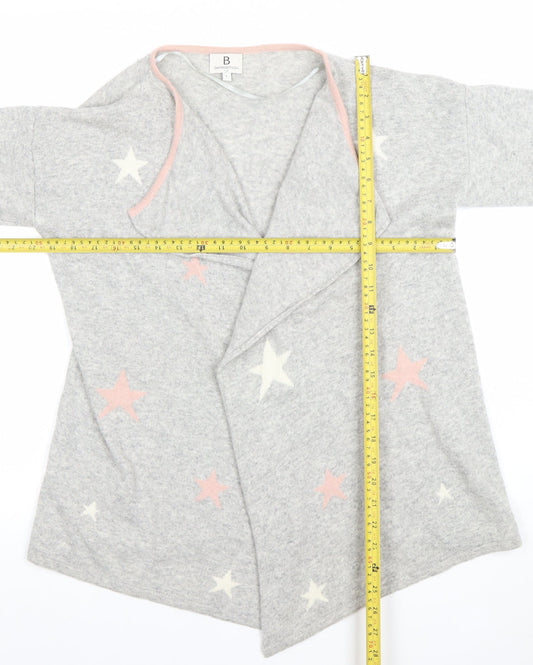 Benedetta.b Women's Grey Star Pattern Long Sleeve Knit Cardigan L