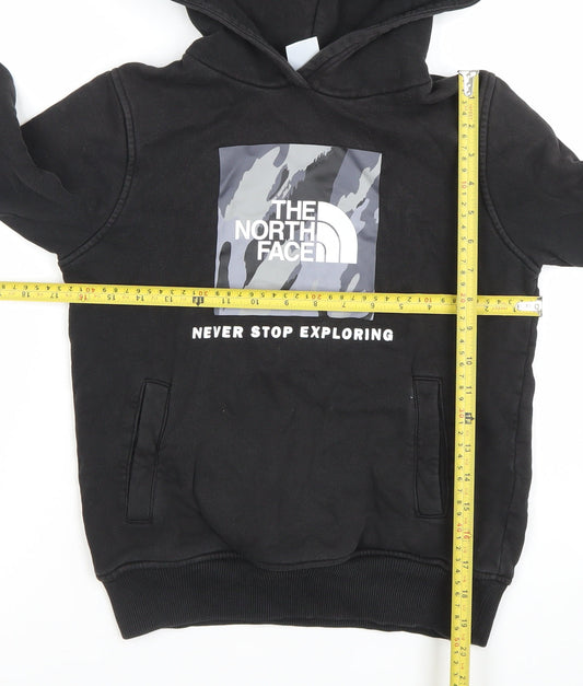 The North Face Boys Black Cotton Pullover Hoodie M Youth