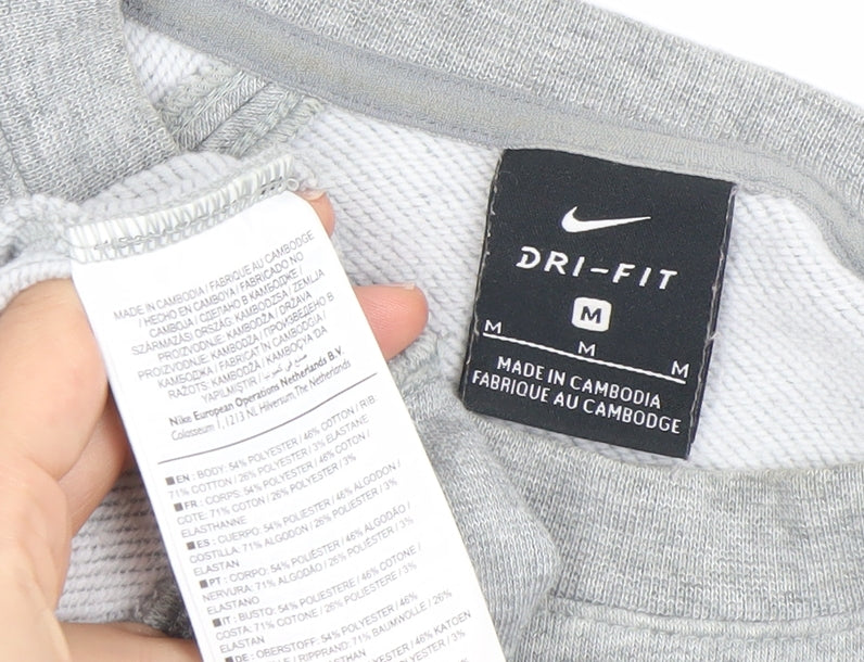 Nike Dri-FIT Women's Grey Crew Neck Pullover Sweatshirt Size M