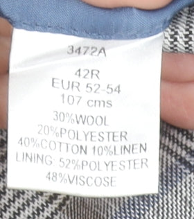Mens UK Size 42 Brook Taverner Regular Grey Suit Jacket
