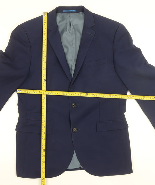 Next Men's Blue 40S Regular Fit Two-Button Suit Jacket