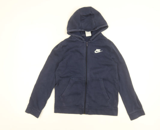 Boys UK Size M Nike Blue Full Zip Hoodie