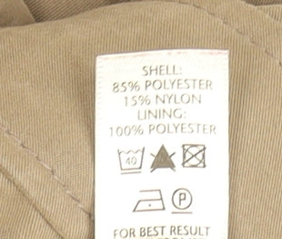 BHS Women Beige Hooded Mid-Length Rain Jacket Size 16