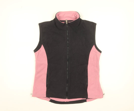 Rydale Womens Black Pink Fleece Waistcoat Bodywarmer M
